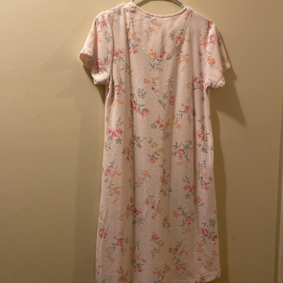 Miss Elaine women’s robe - small - zip up - short sleeve - with pockets - pink - Picture 6 of 7